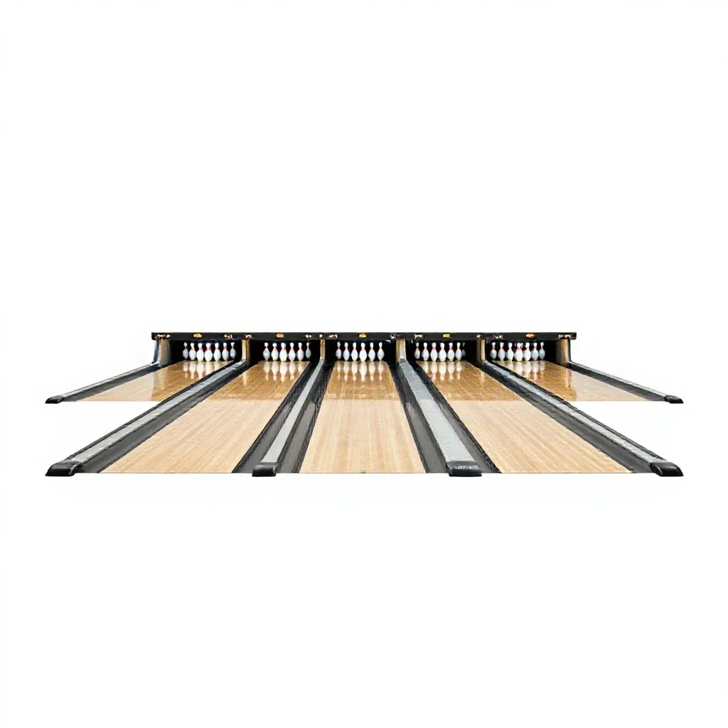 Bowling alley isolated on a white background