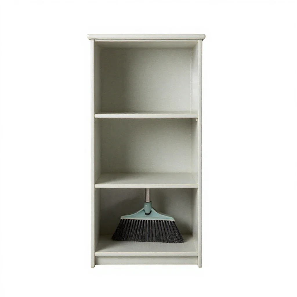 Broom closet isolated on a white background