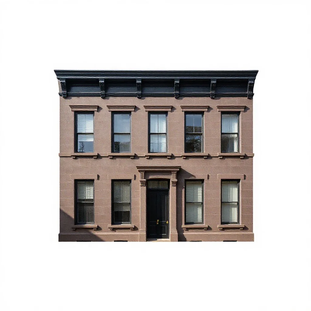 Brownstone isolated on a white background