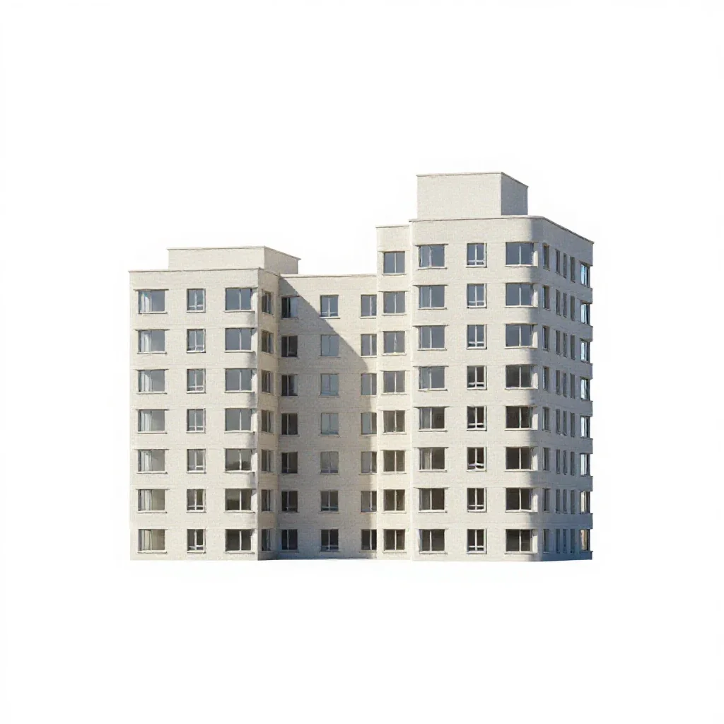 Building complex isolated on a white background