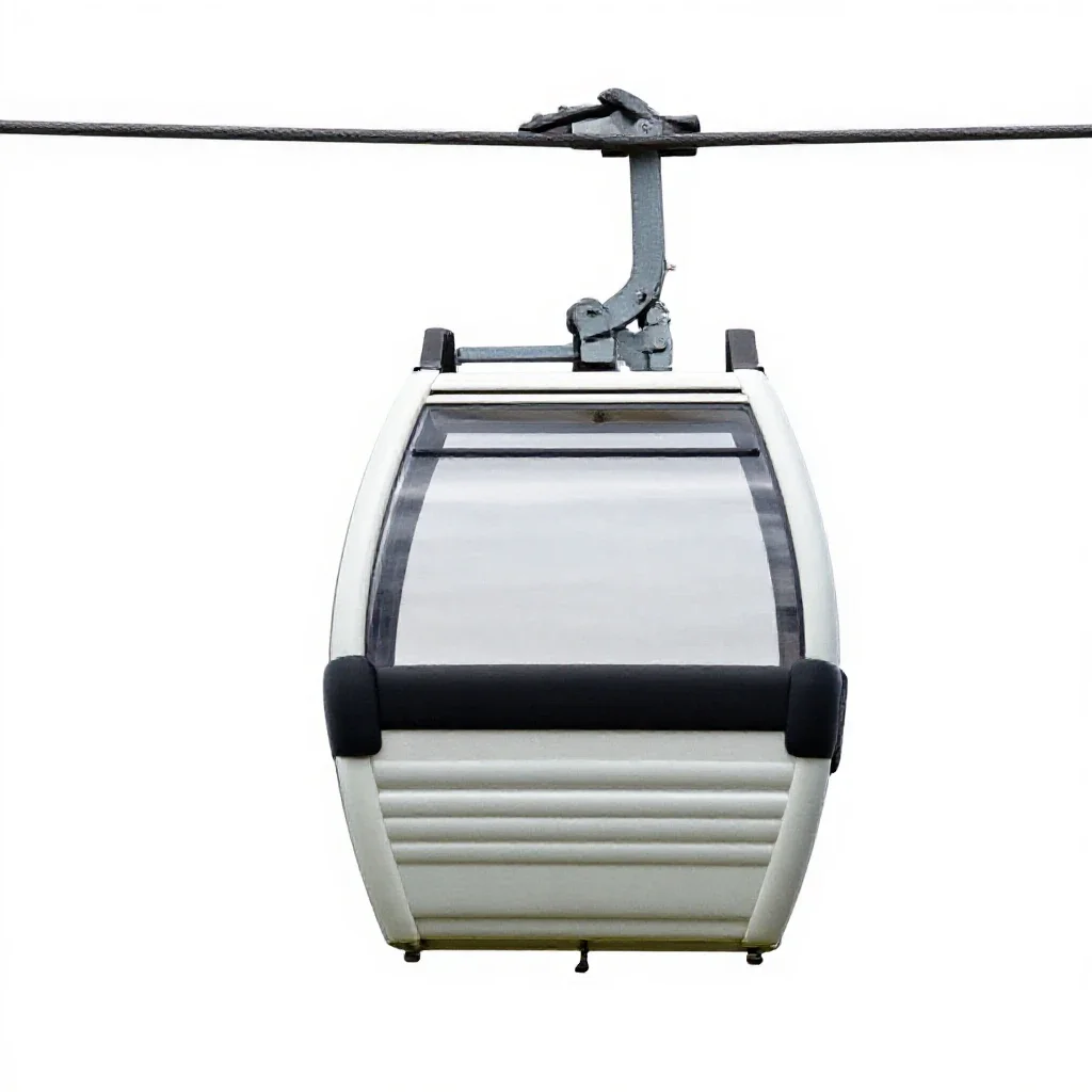 Cable car isolated on a white background