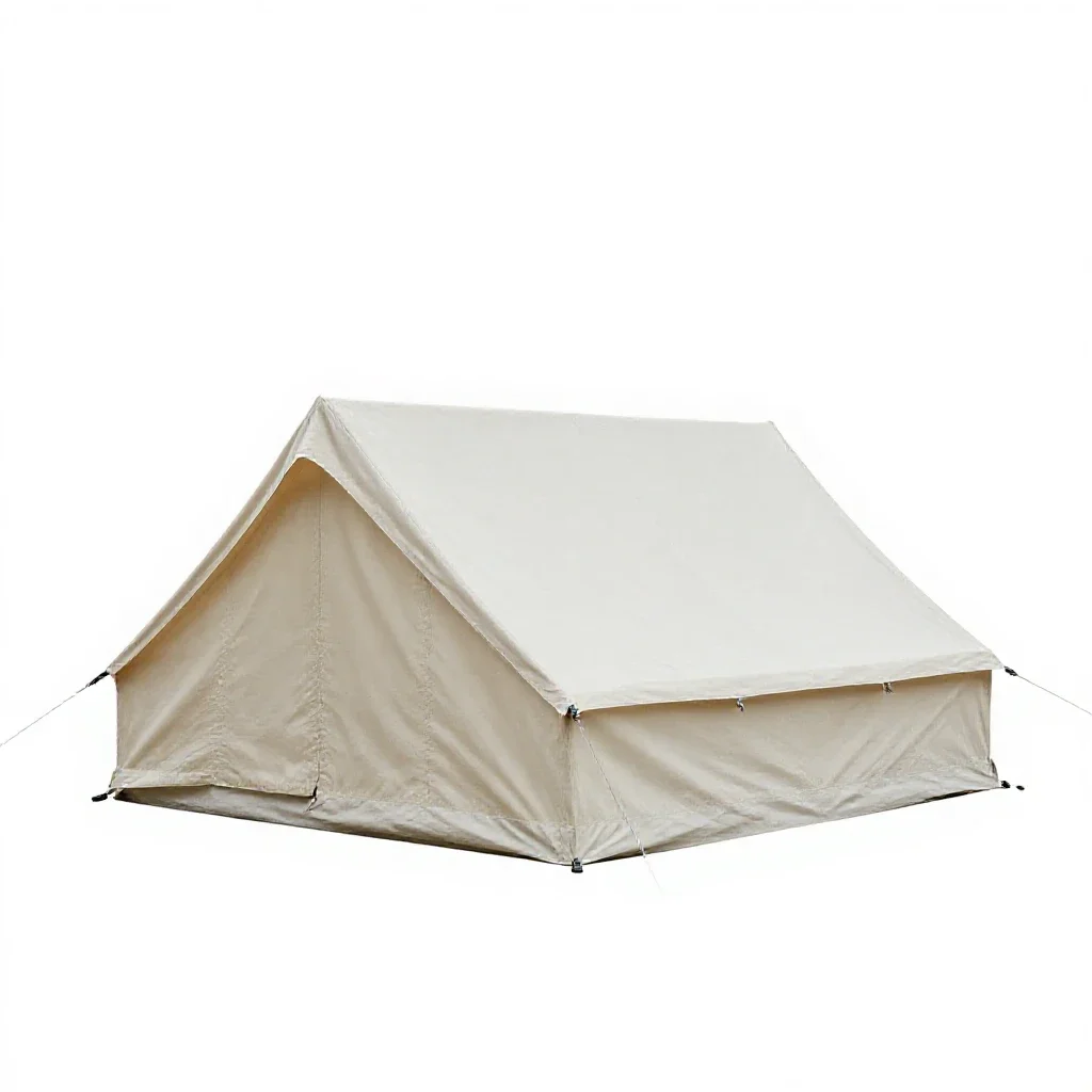 Canvas tent isolated on a white background