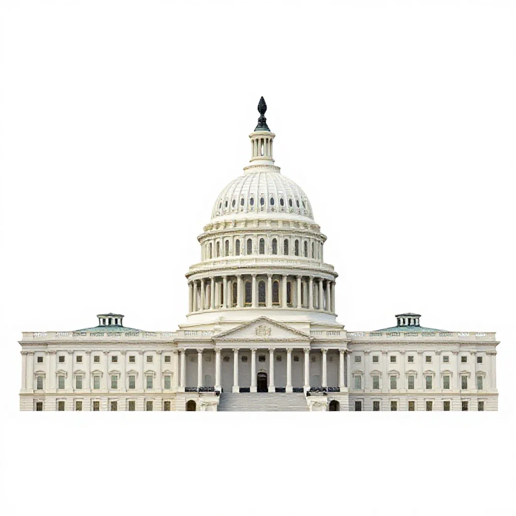 Capitol isolated on a white background