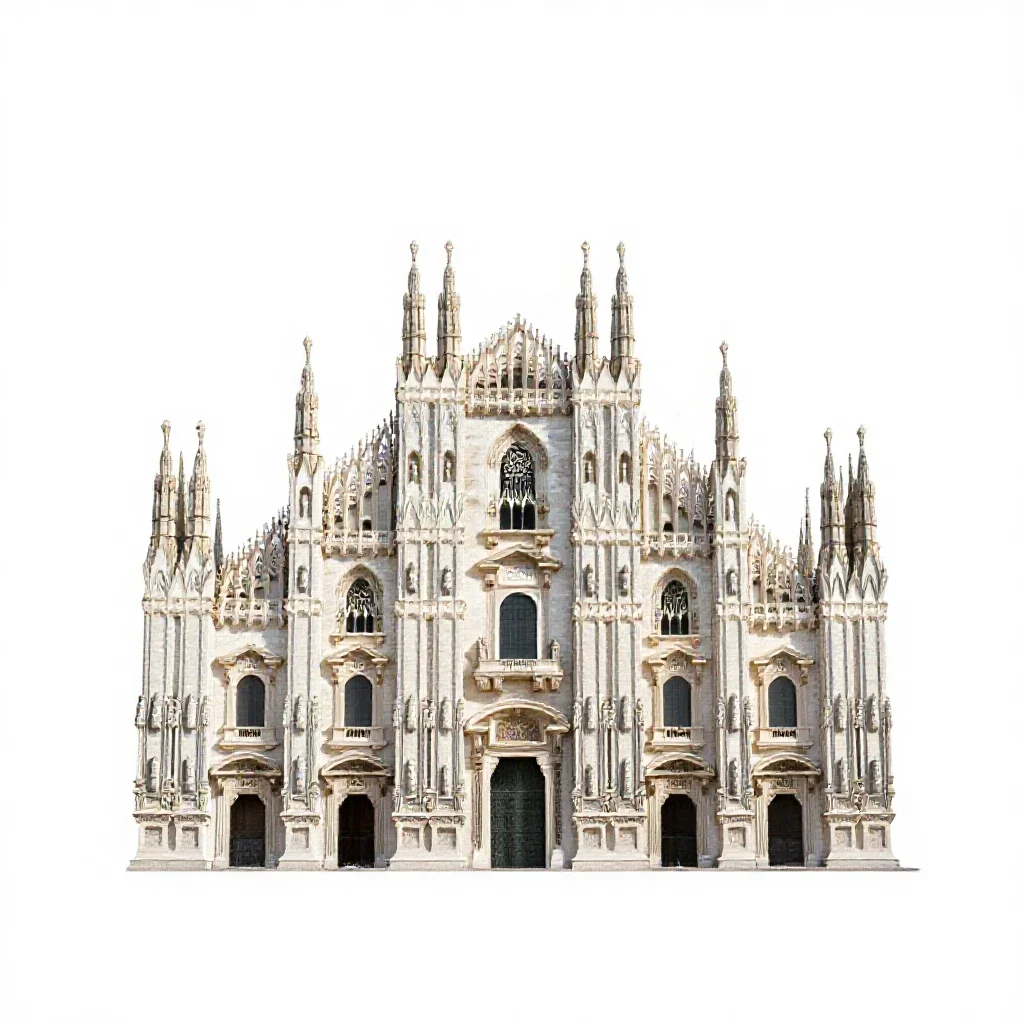 Cathedral isolated on a white background