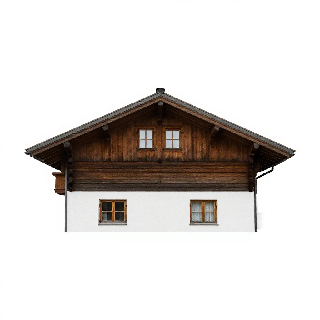 Chalet isolated on a white background