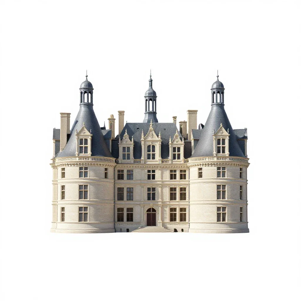 Chateau isolated on a white background