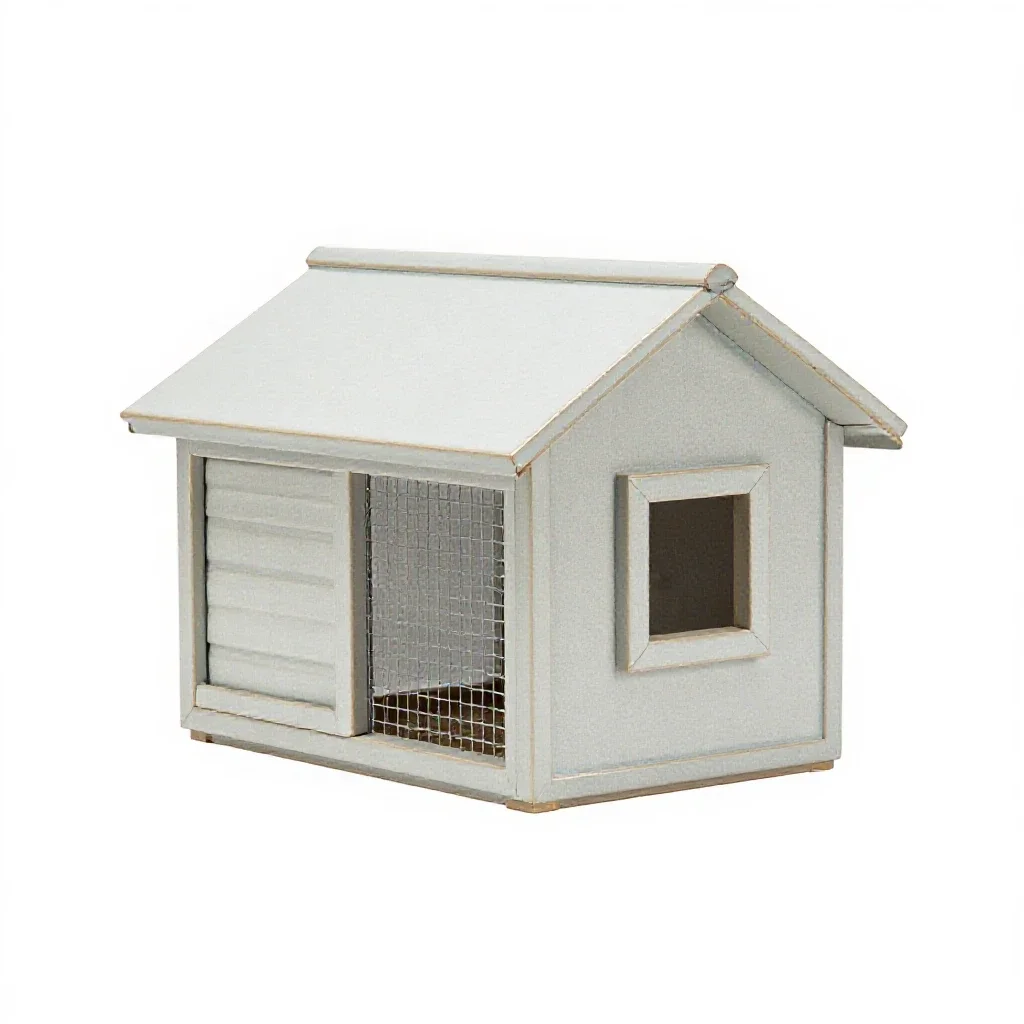 Chicken coop isolated on a white background