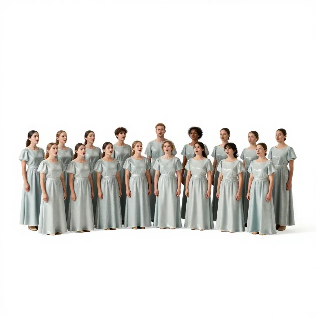 Choir isolated on a white background
