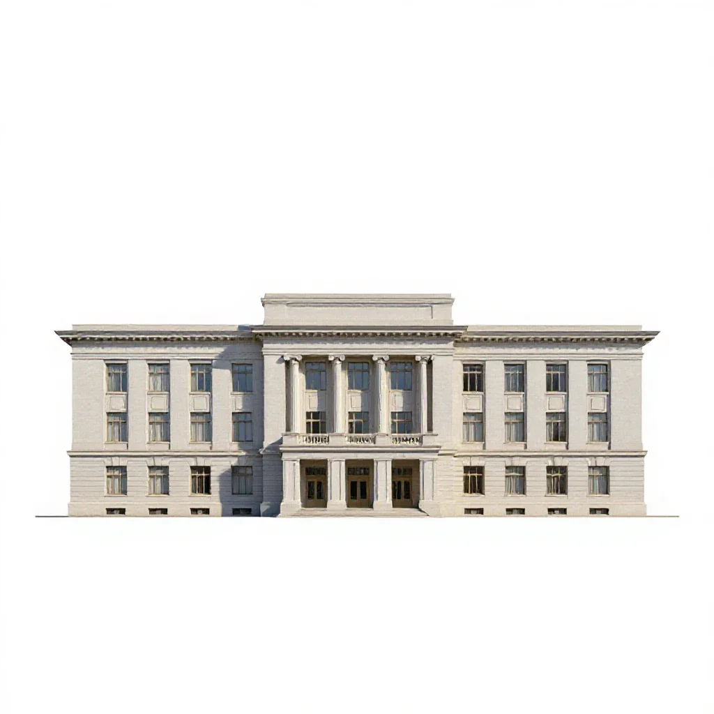 City hall isolated on a white background