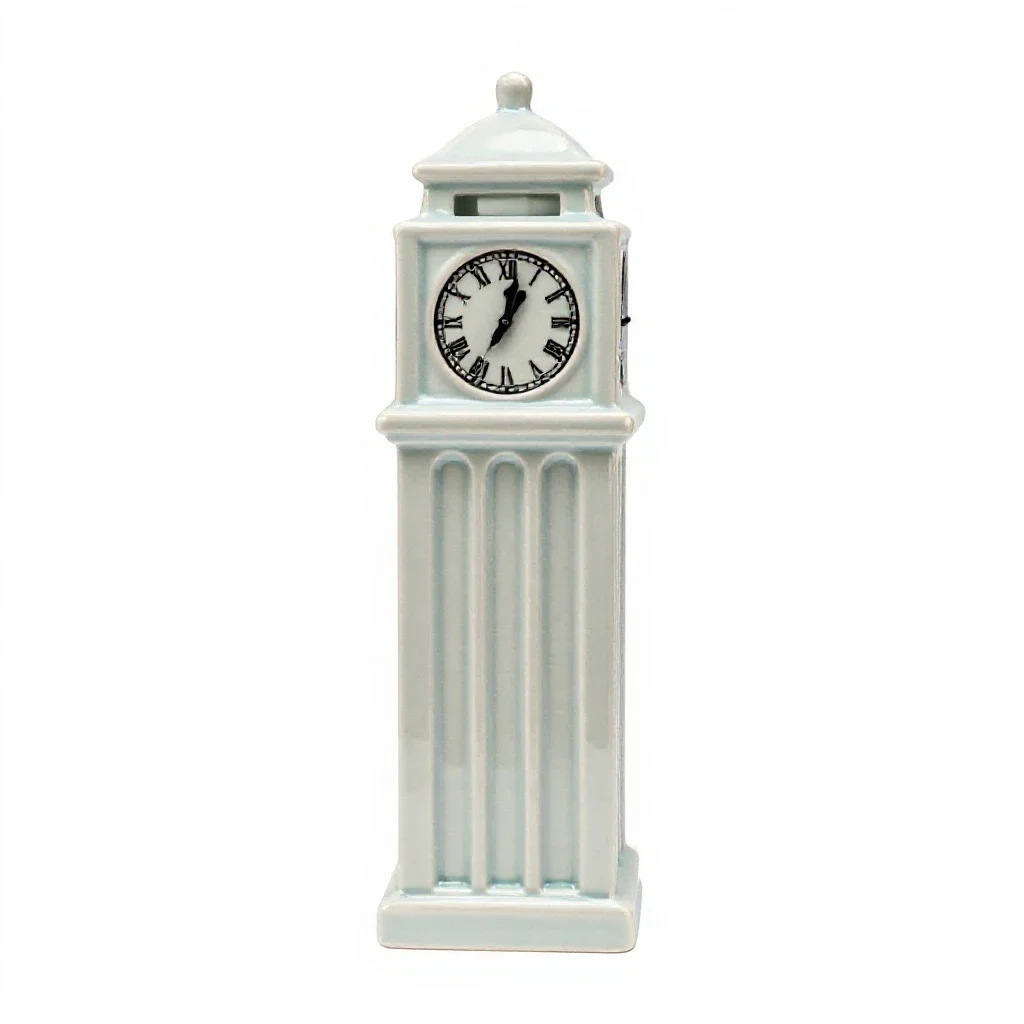 Clock tower isolated on a white background