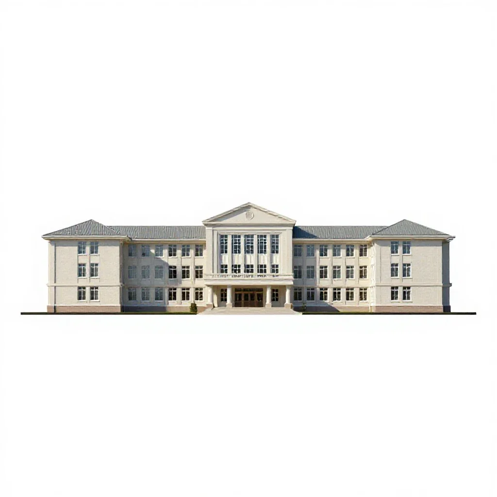 College isolated on a white background