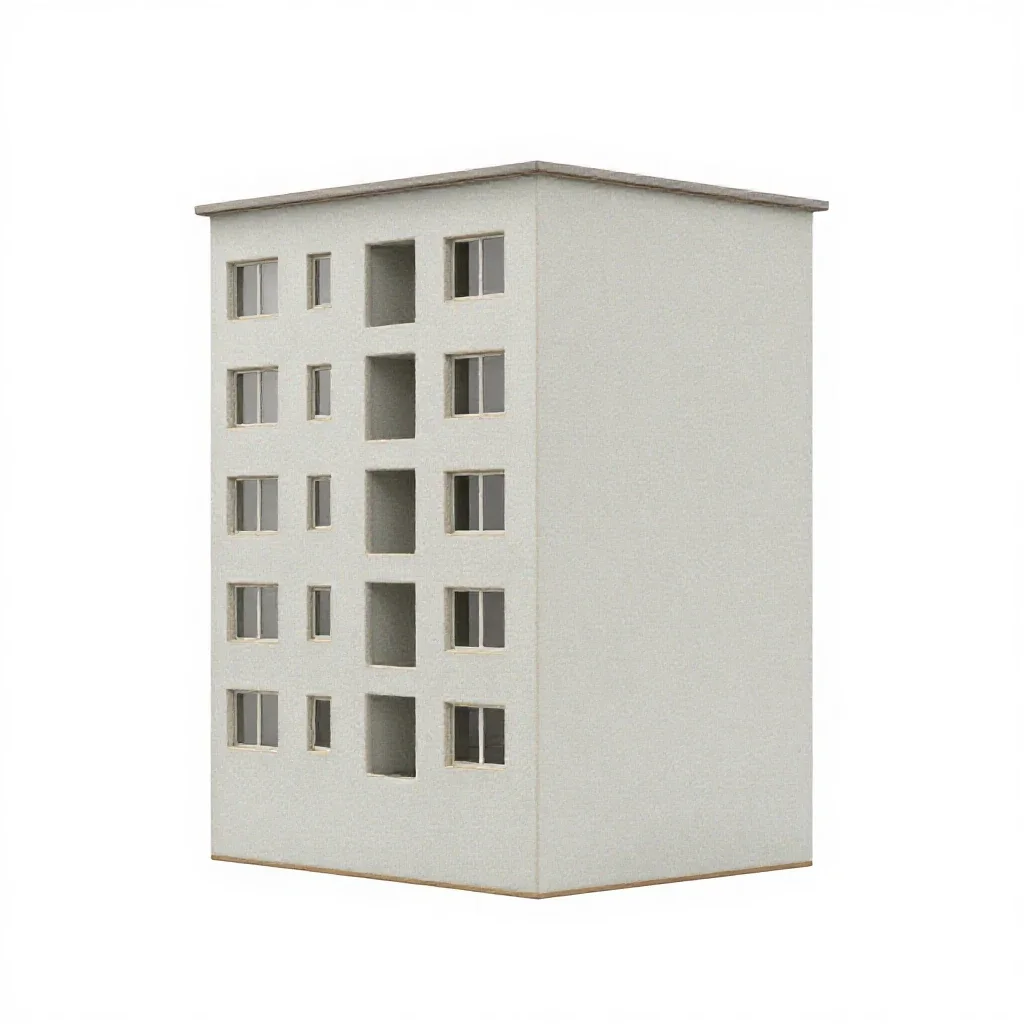 Condominium isolated on a white background