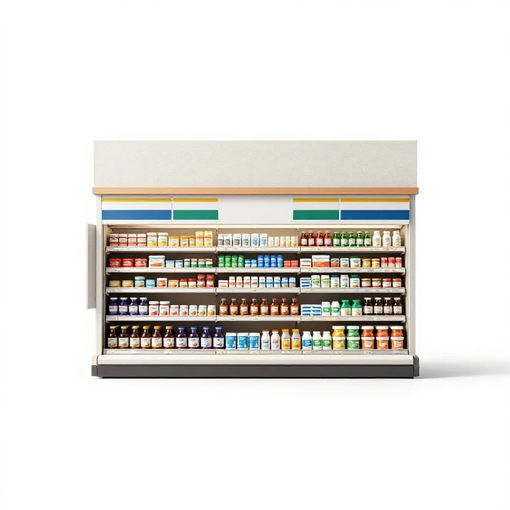 Convenience store isolated on a white background