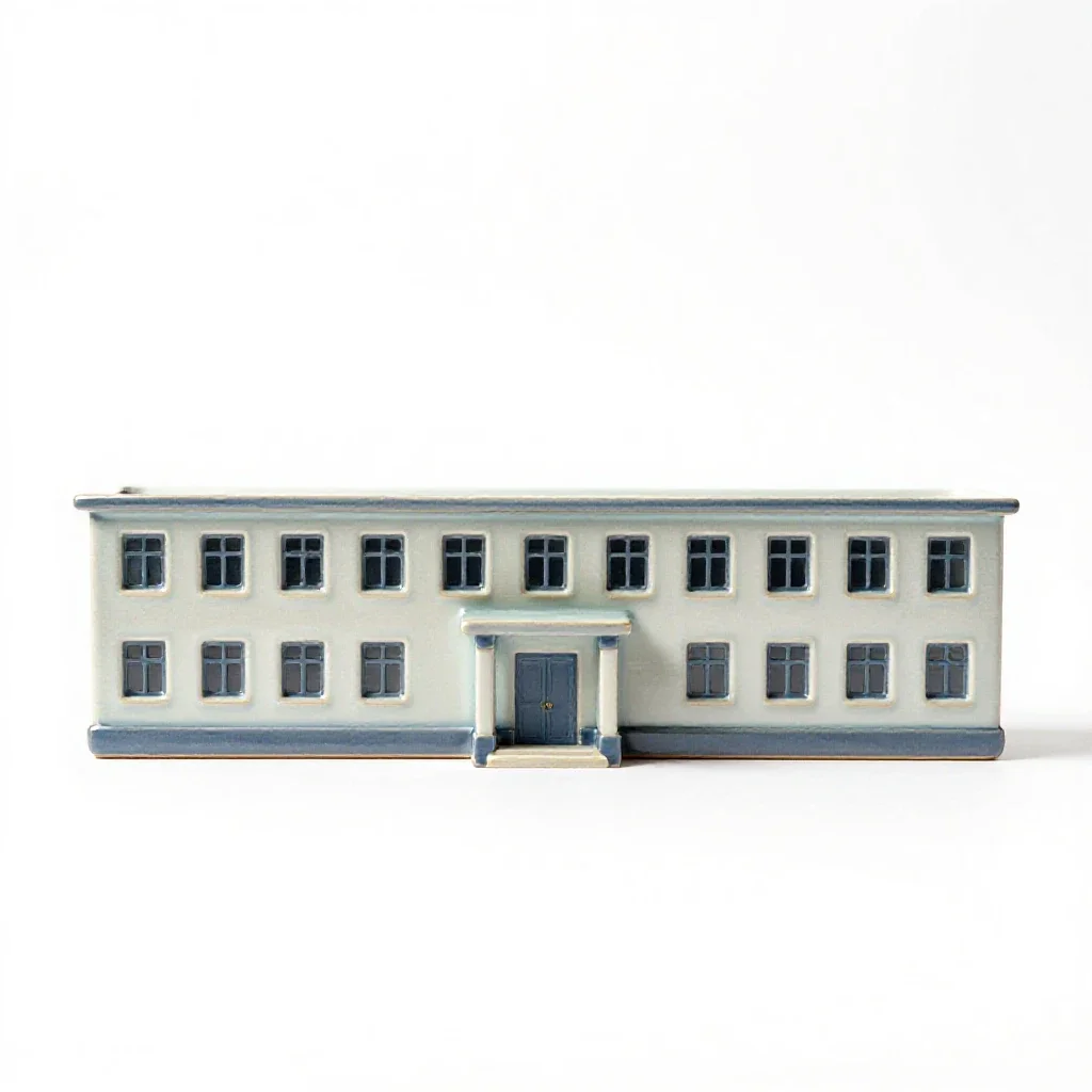 Correctional institution isolated on a white background