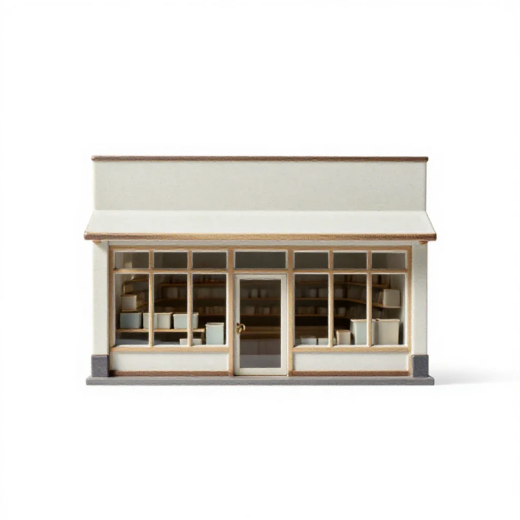 Country store isolated on a white background