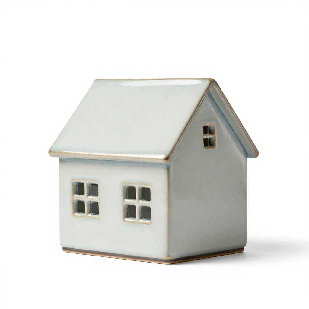 Detached house isolated on a white background