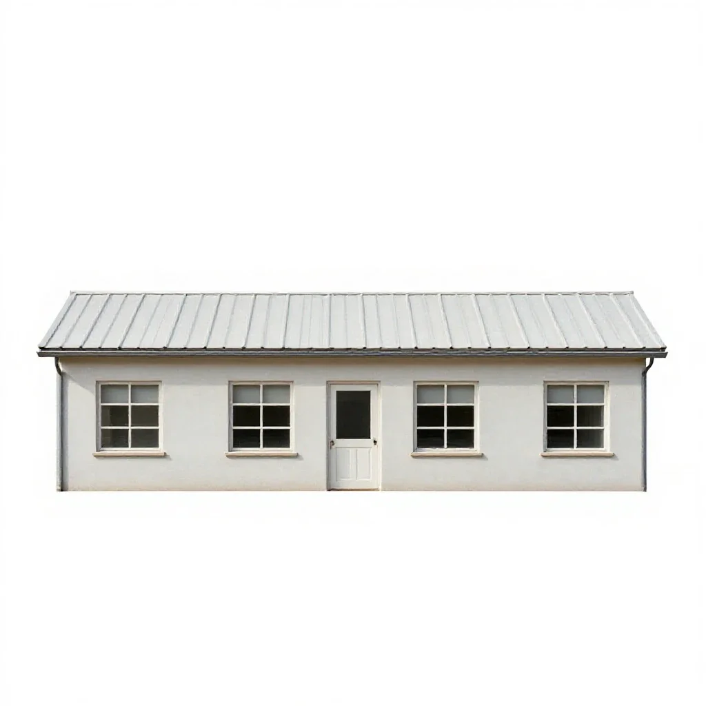Detention home isolated on a white background