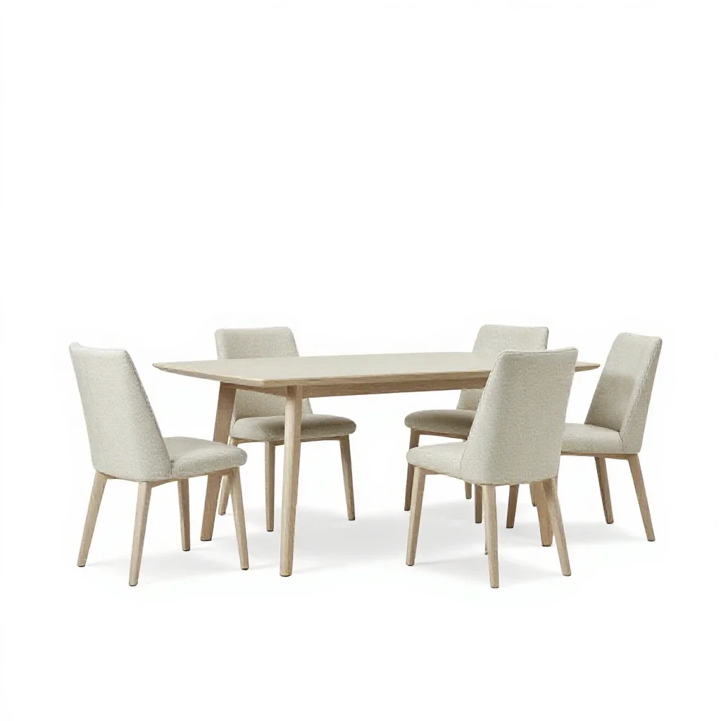 Dining area isolated on a white background