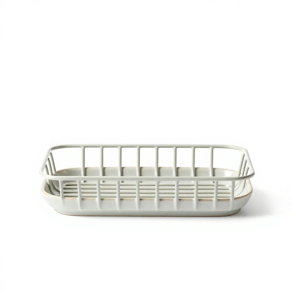 Dish rack isolated on a white background