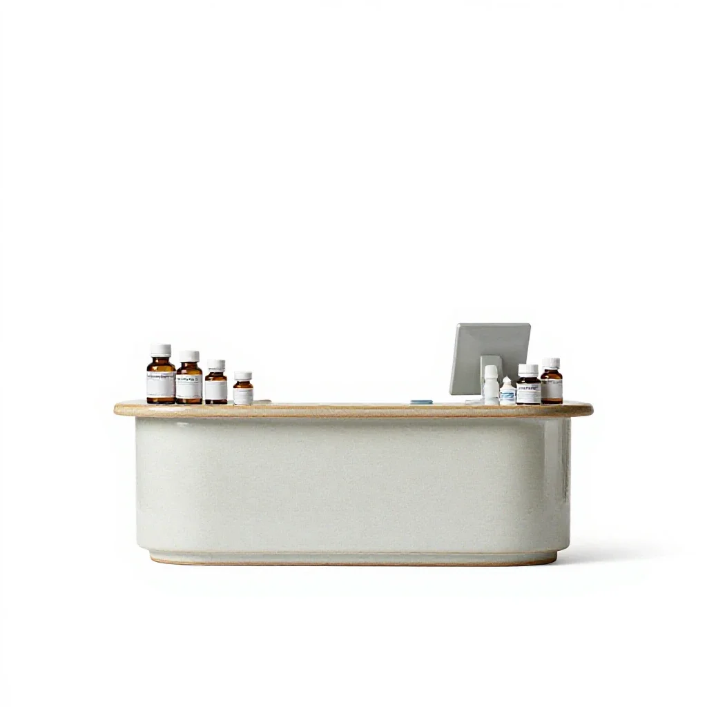 Dispensary isolated on a white background