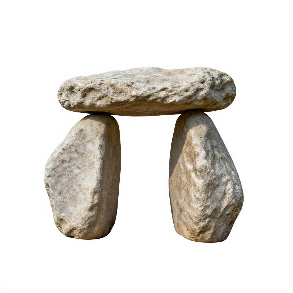 Dolmen isolated on a white background