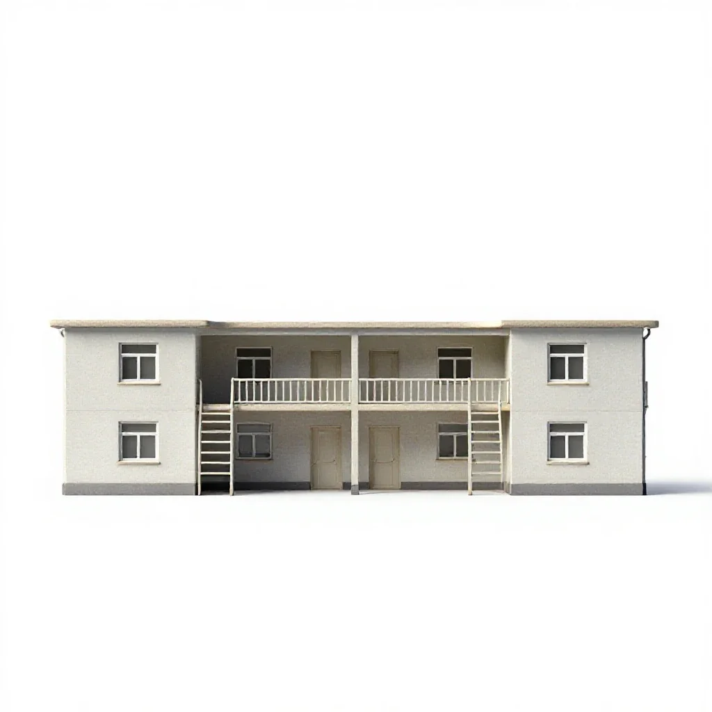 Dormitory isolated on a white background