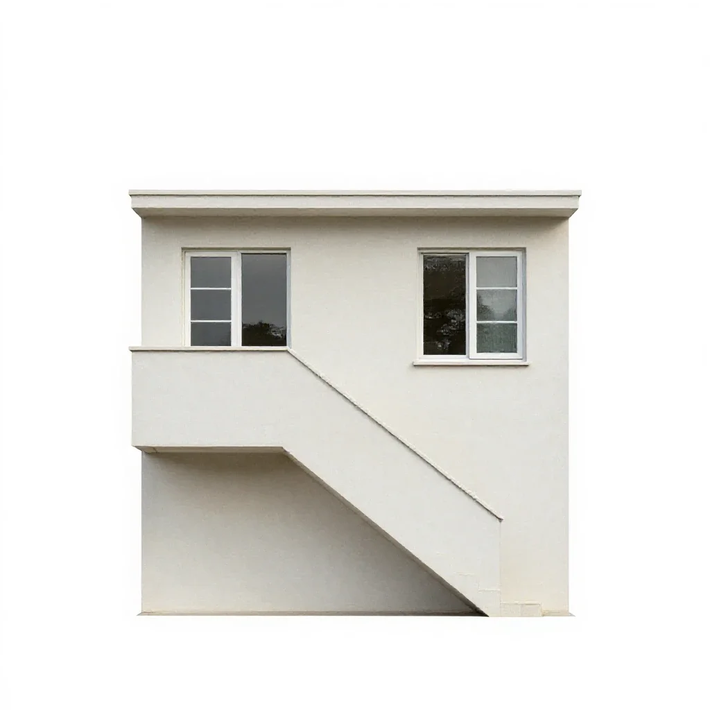 Duplex apartment isolated on a white background