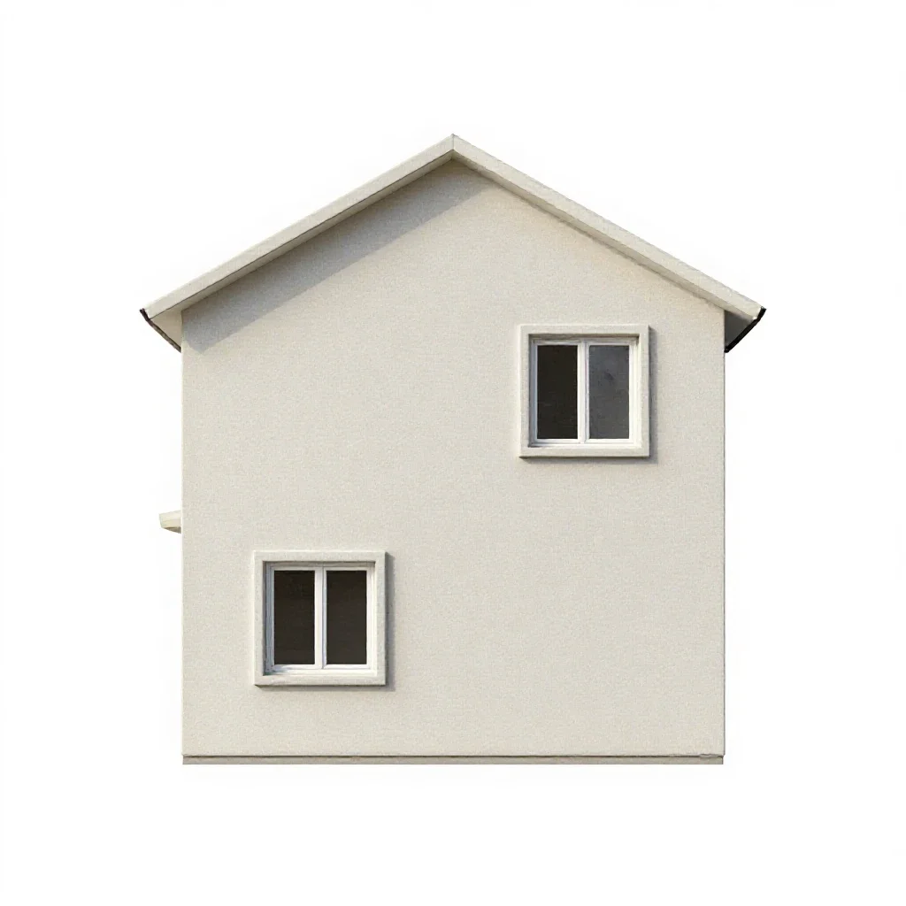 Duplex house isolated on a white background