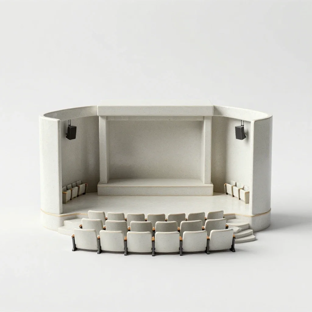 Arena theater isolated on a white background