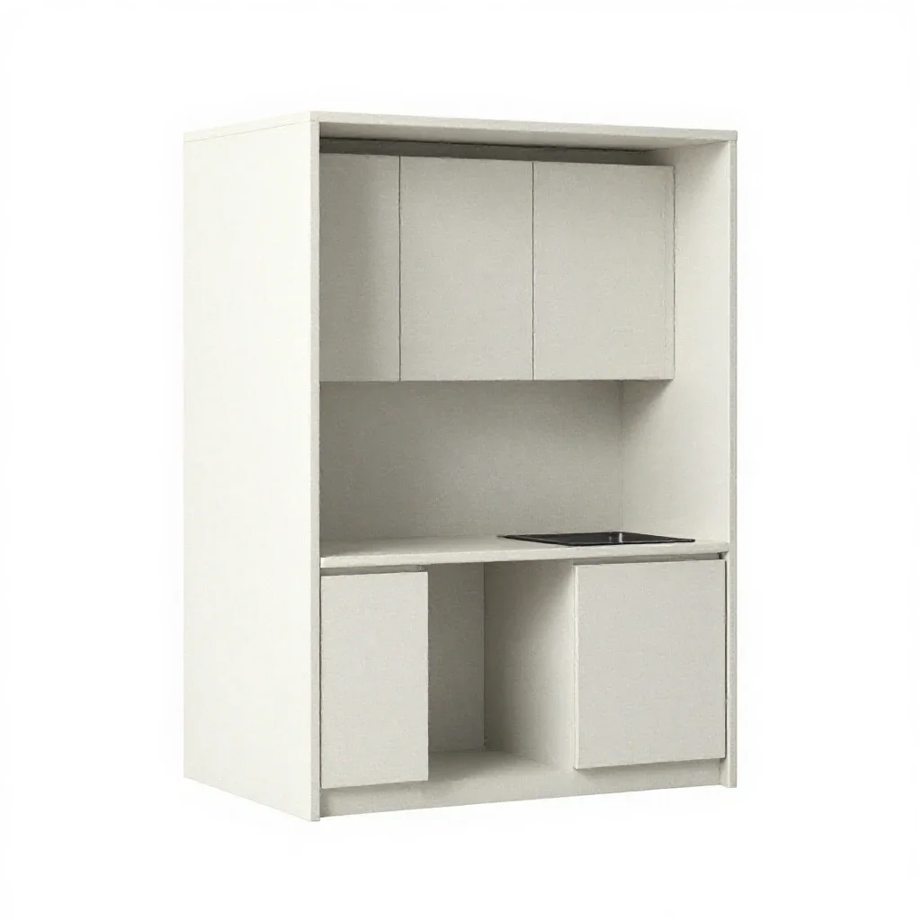 Efficiency apartment isolated on a white background