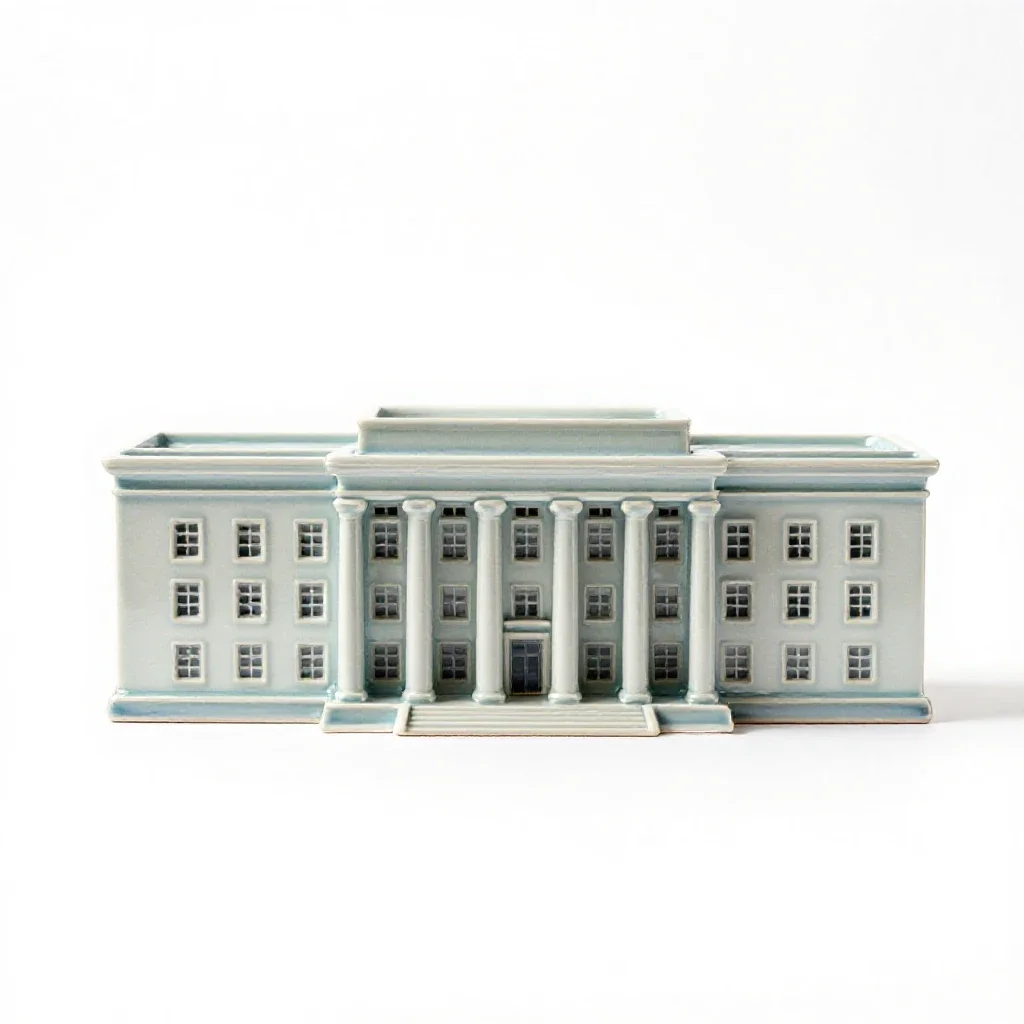 Embassy isolated on a white background