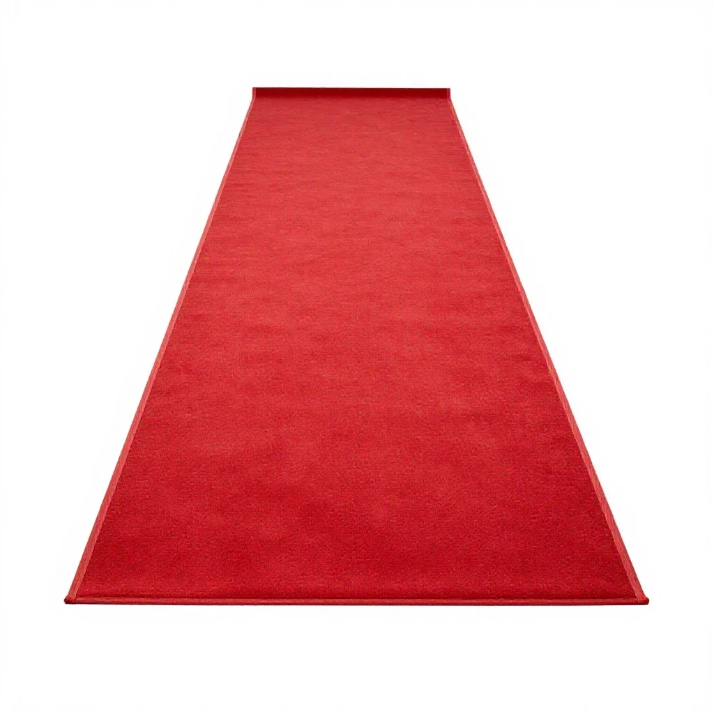Red carpet isolated on a white background