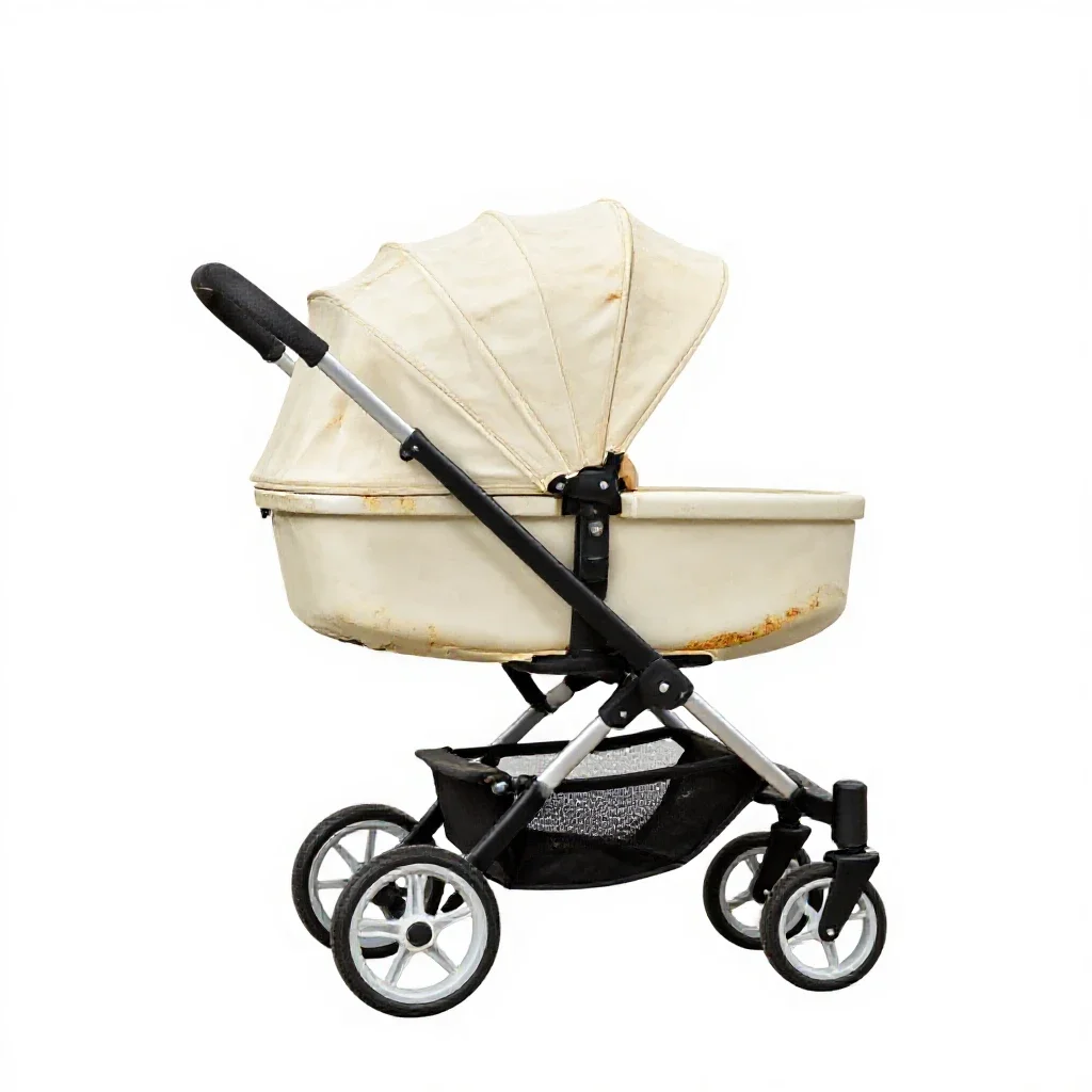 Baby buggy isolated on a white background