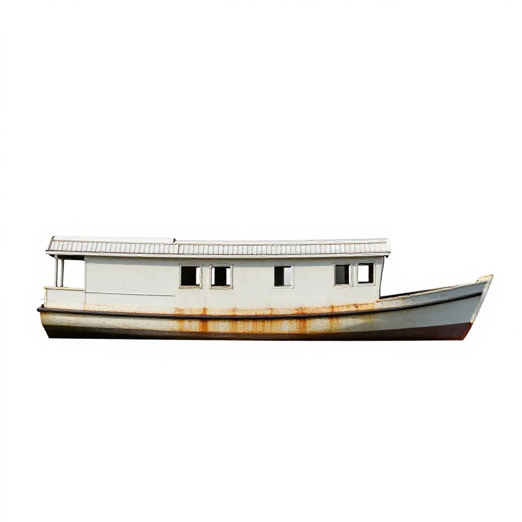 Banana boat isolated on a white background