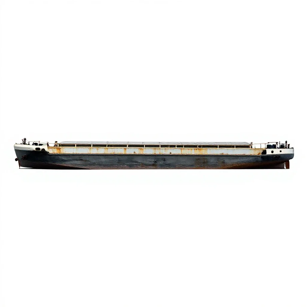 Barge isolated on a white background