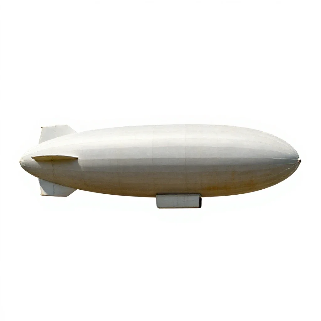 Blimp isolated on a white background
