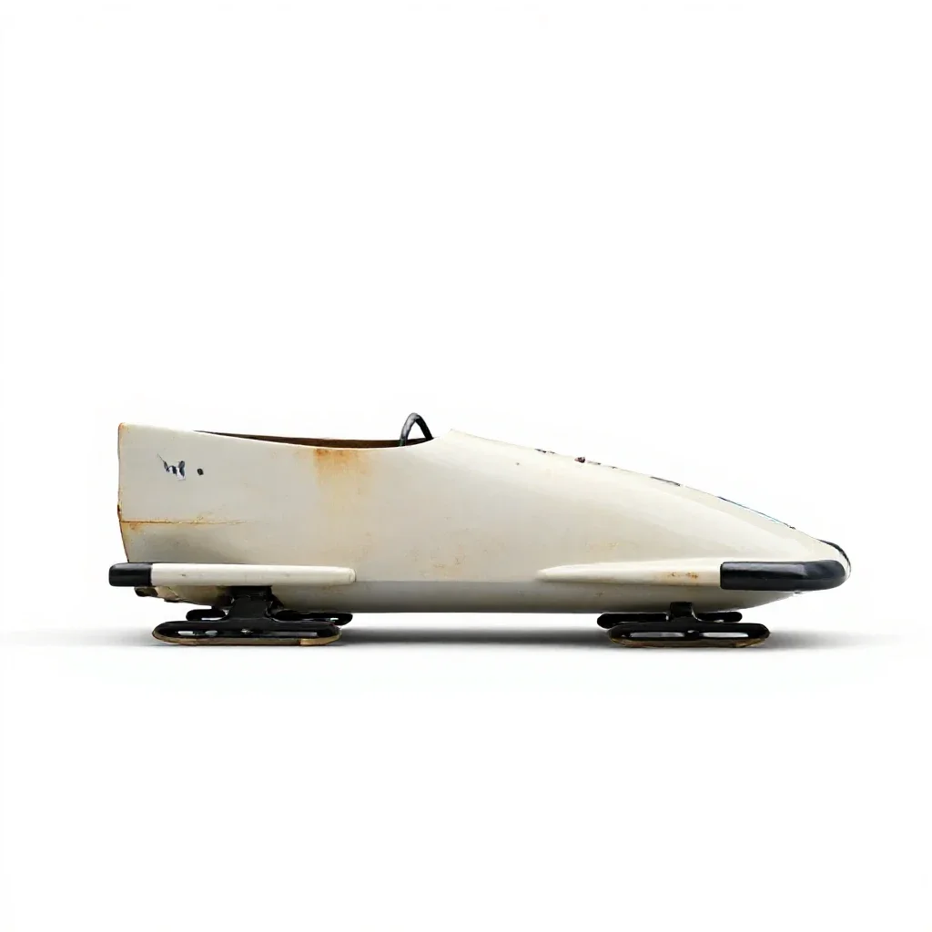 Bobsled isolated on a white background