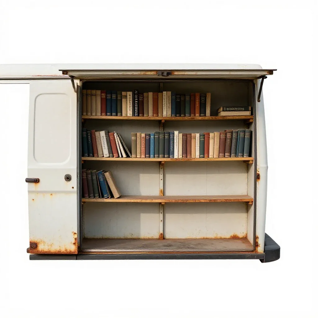 Bookmobile isolated on a white background