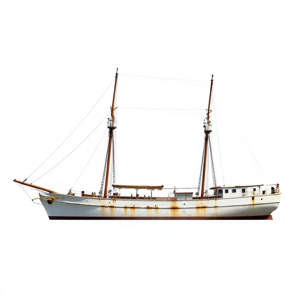 Brigantine isolated on a white background