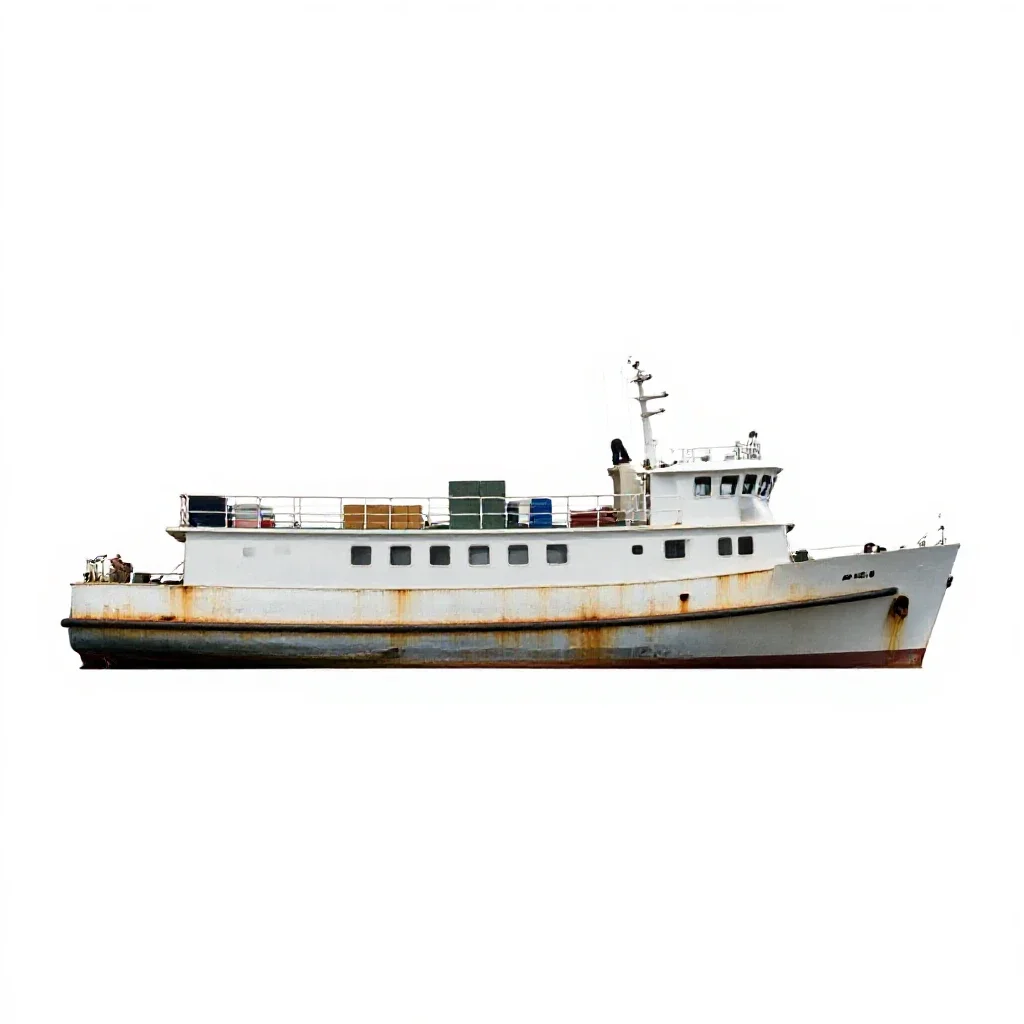 Bumboat isolated on a white background