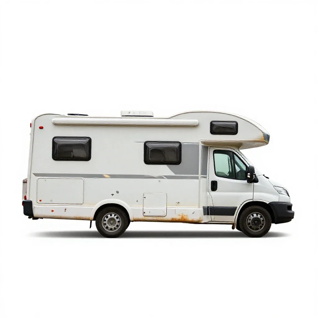 Camper isolated on a white background
