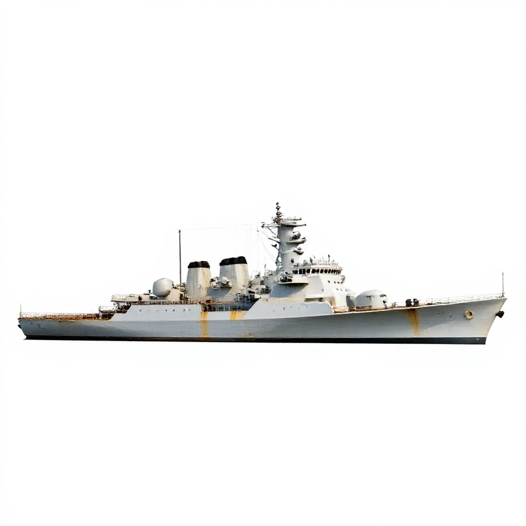 Capital ship isolated on a white background