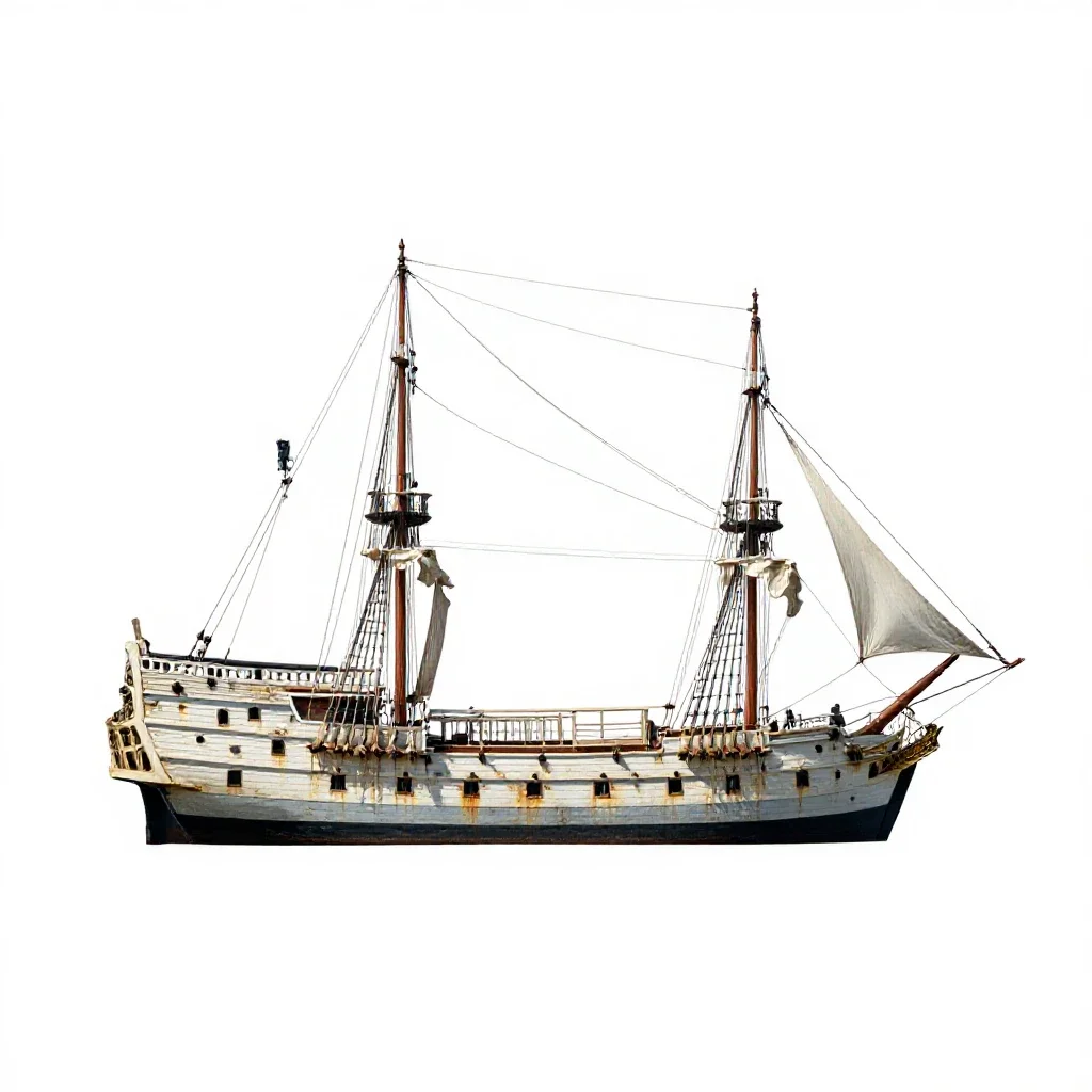 Carrack isolated on a white background