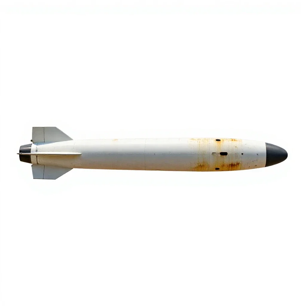 Cruise missile isolated on a white background