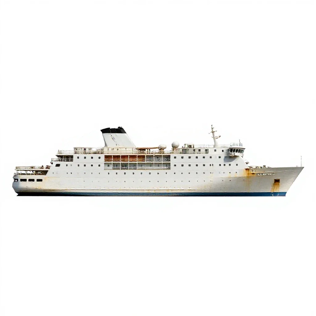 Cruise ship isolated on a white background
