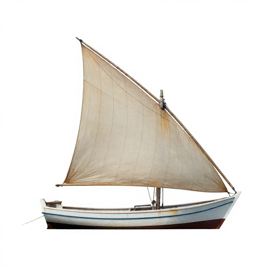 Dhow isolated on a white background