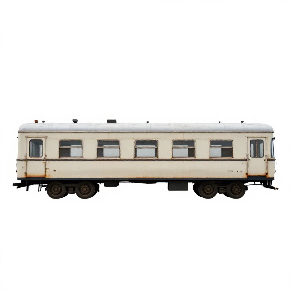 Dining car isolated on a white background