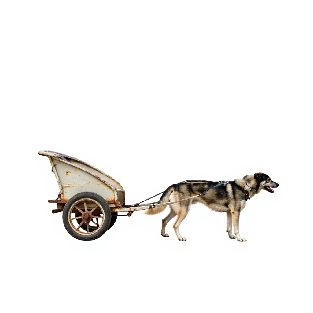 Dogcart isolated on a white background