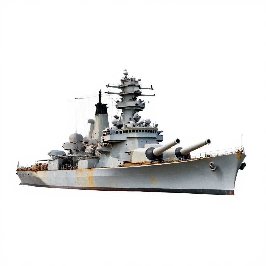 Dreadnought isolated on a white background