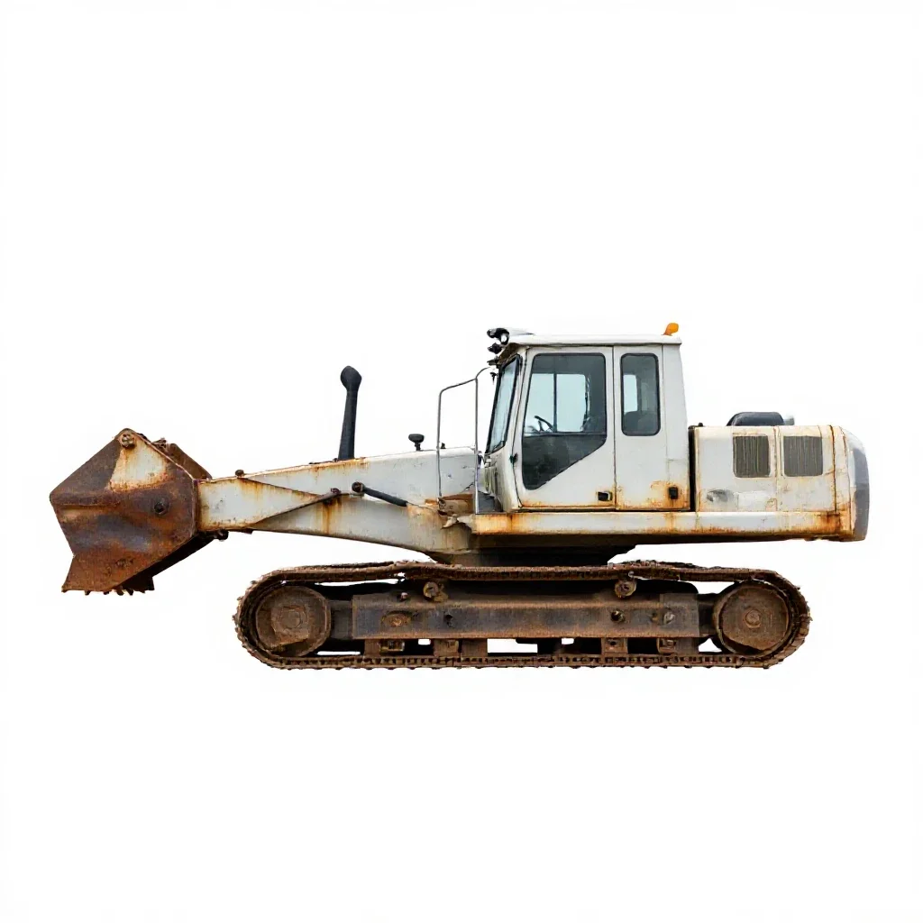 Dredger isolated on a white background